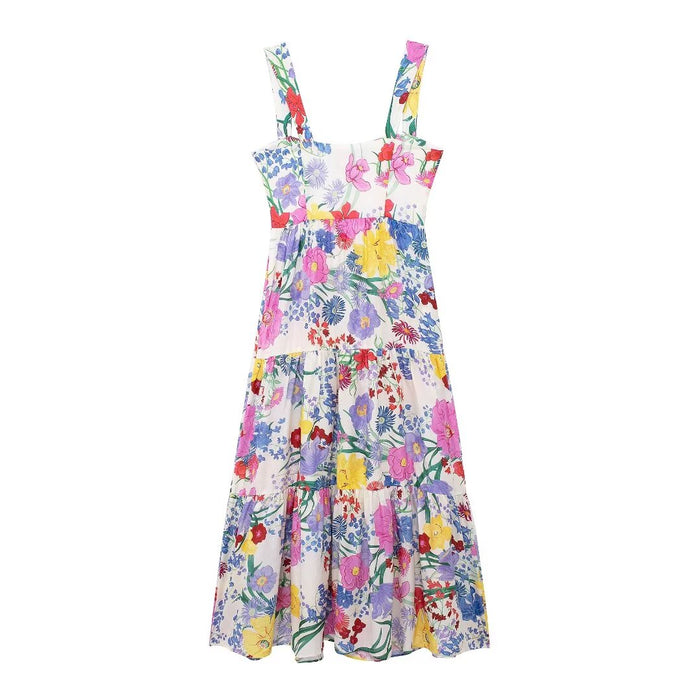 Women Clothing Small Floral Strap Dress-Fancey Boutique