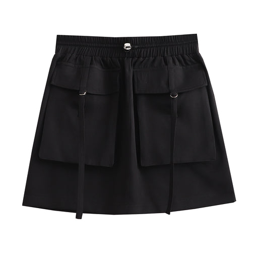 Women Clothing Skirt Low Waist Slimming Work Clothes Sheath Handsome Mini Skirt-Black-Fancey Boutique