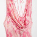 Elegant Lady Summer Tie Dyed Printed Draping Satin Sexy Sheath Dress Women-Fancey Boutique