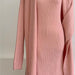 Autumn Winter Knitting Suit Women Elegant Vest Dress Long Cardigan Coat-Pink-Fancey Boutique