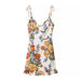 Summer Women Floral Print High Waist Sexy Side Split Hem Sling Dress-Fancey Boutique