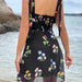 Summer Women Clothing Elegant Slightly Mature Wide Shoulder Strap Printing Dress-Fancey Boutique