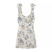 Summer Women Clothing Elegant Slightly Mature Wide Shoulder Strap Printing Dress-Fancey Boutique