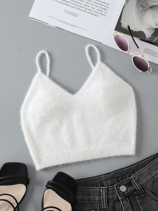 Sweater Sleeveless Camisole Bottoming Shirt Summer Women Custom Knitwear-White-Fancey Boutique