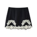 Women Embroidered Elegant Solid Summer Skirt-Fancey Boutique