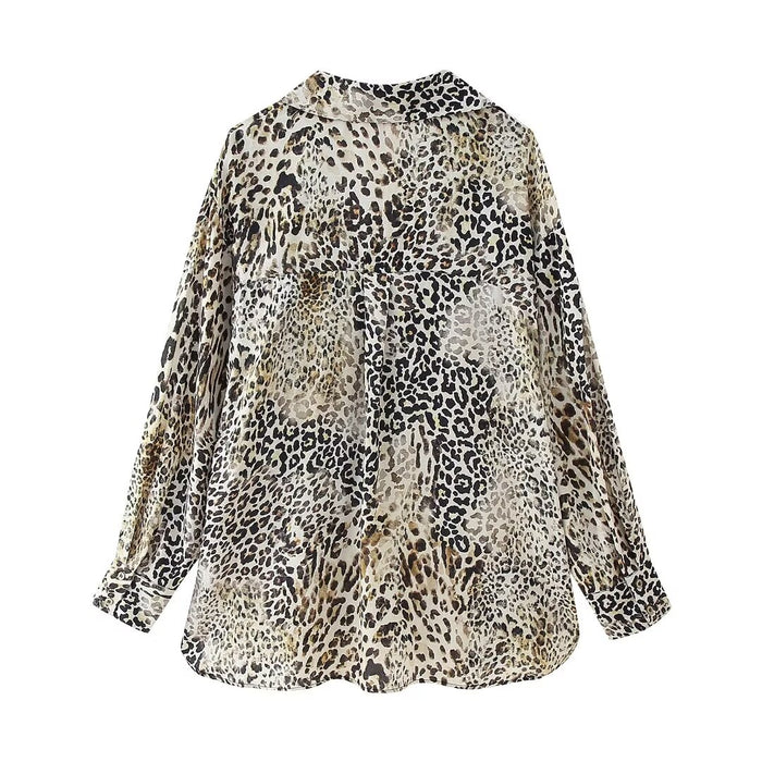 Women Animal Print Shirt Mini Skirt-Fancey Boutique