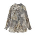 Women Animal Print Shirt Mini Skirt-Fancey Boutique