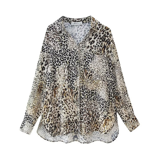 Women Animal Print Shirt Mini Skirt-Fancey Boutique