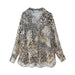 Women Animal Print Shirt Mini Skirt-Multicolor Shirt-Fancey Boutique