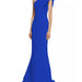 Color-Blue-Women' Clothing Dress Ruffle Sleeve Slim One Shoulder Dress-Fancey Boutique