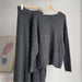 Loose Knitting Suit Women Autumn Winter Round Neck Sweater Fishtail Skirt-Fancey Boutique