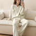 Loose Knitting Suit Women Autumn Winter Round Neck Cardigan Sweater Wide Leg Pants-Fancey Boutique