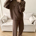 Loose Knitting Suit Women Autumn Winter Round Neck Cardigan Sweater Wide Leg Pants-Fancey Boutique