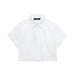 Women Poplin Short Shirt-White-Fancey Boutique