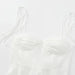 Women White Corset Short Strap Top-Fancey Boutique