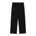 Women Clothing Summer Texture Hanging Collar Top Texture Pants Suit-Black Pants-Fancey Boutique