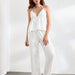 Women Clothing Simple Office Homewear Summer Can Be Worn outside Loose Comfortable Two Piece Set for Women-White-Fancey Boutique