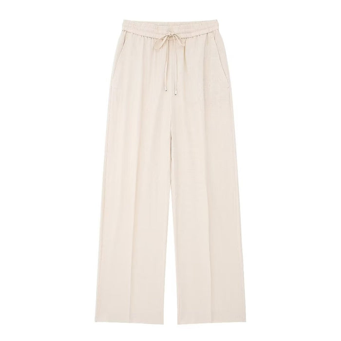 Women All Match Casual Linen Straight Casual Trousers-Fancey Boutique