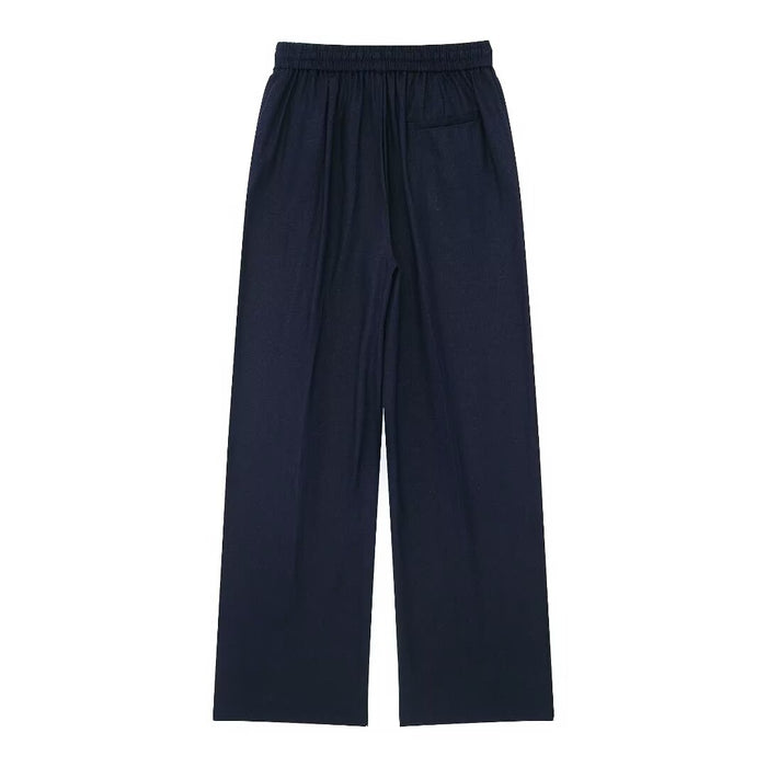 Women All Match Casual Linen Straight Casual Trousers-Fancey Boutique