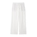 Women All Match Casual Linen Straight Casual Trousers-White-Fancey Boutique