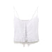 Summer Women Clothes Laminated Decoration White Lace up Sleeveless Sling Stretch Vest Short Top-Fancey Boutique