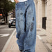 Retro Wide Leg Jeans Loose Street Oversize Vintage Design Wide Leg Mop Pants-Fancey Boutique