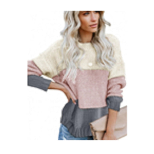 Color-Pink-Autumn Winter Round Neck Sweaters Women Clothing Popular Casual Thick Thread Colored Pullover Knitwear-Fancey Boutique