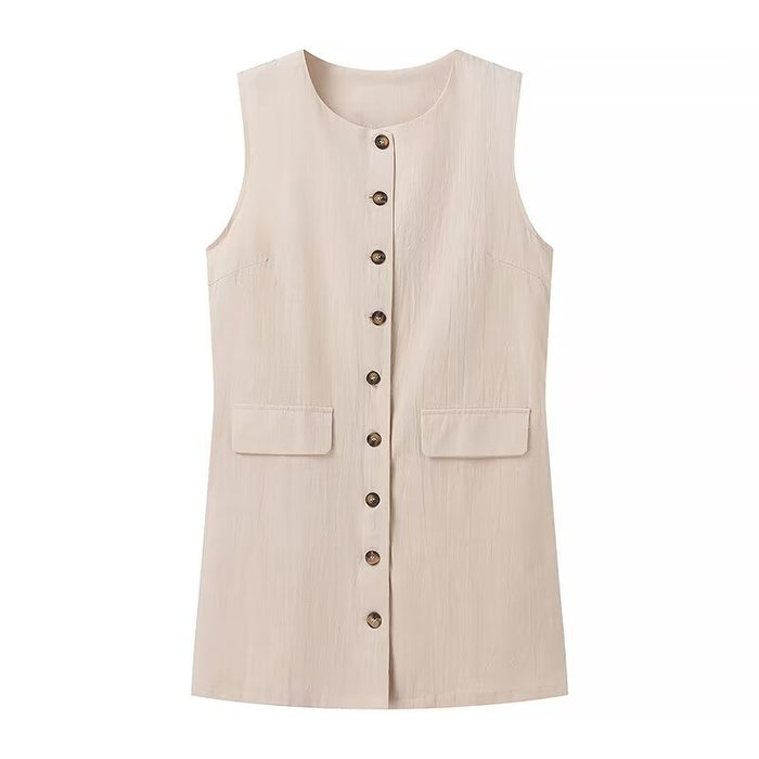 Hong Shirt Summer Small Vest College Sleeveless Vest Length Dress-Fancey Boutique