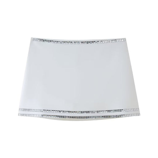 Summer Women Jewelry Inlaid Top Tube Top Short Type Skirt Set Women-White Skirt-Fancey Boutique