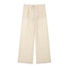 Summer Women Clothing Translucent Drape Short Shirt Smart Trousers Women-Creamy-white Trousers-Fancey Boutique