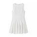 Women Clothing Summer Elegant Sleeveless Waist Slimming Dress-White-Fancey Boutique