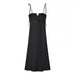 Solid Color Sling Dress Backless High Waist Slim Fit Maxi Dress Party Dress-Fancey Boutique