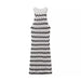 Women Clothing Summer Elegant Slightly Mature Striped Halter Knitted Dress-Fancey Boutique