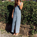 Summer Women Casual Decorated Row Button Denim Midi Dress-Fancey Boutique