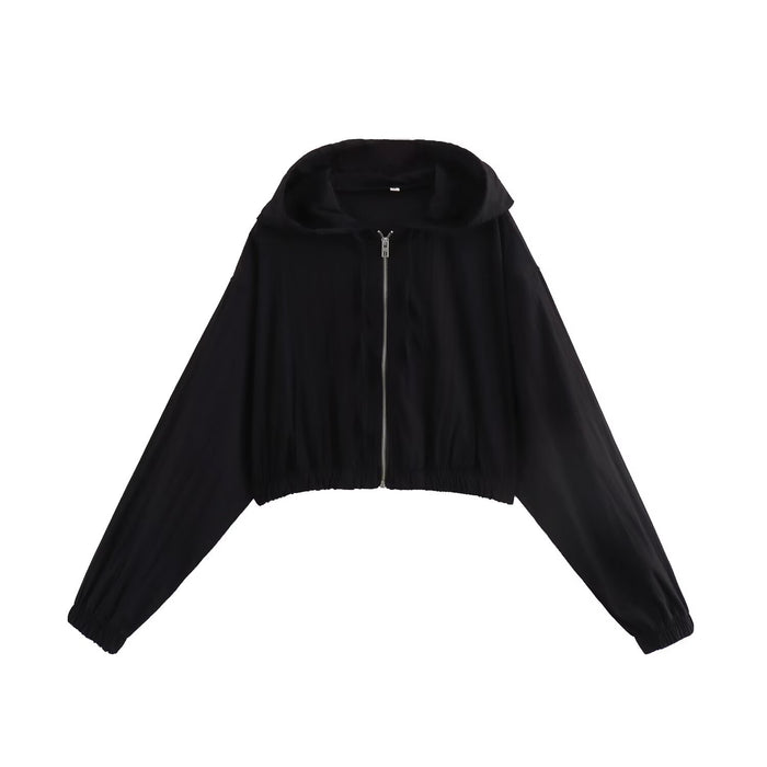 Women Spring Hooded Long Sleeve Jacket-Fancey Boutique