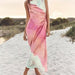 Summer Women Clothing Tie Dyed Printed Satin Maxi Dress-Fancey Boutique