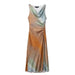 Summer Women Clothing Tie Dyed Printed Satin Maxi Dress-Fancey Boutique