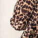 Leopard Cuff Pleated Blazer Long Sleeved Retro Top for Women-Fancey Boutique