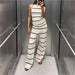 Summer Diagonal Cut Knitted Camisole Striped Pants-Fancey Boutique