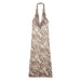 Summer Women Clothing Halter Silk Net Animal Print Backless Dress-Multi-Fancey Boutique