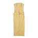 Women With Belt Off The Shoulder Off The Shoulder Tube Top Slit Slim Fitting Slimming Dress-Yellow-Fancey Boutique