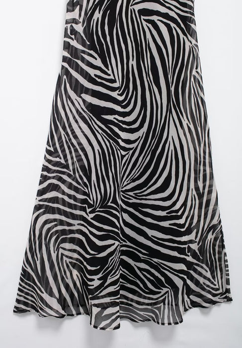 Summer Women Clothing Long Ruffled Animal Print Dress-Fancey Boutique