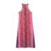 Autumn Women Clothing Beads Decoration Loose Tie Dye Dress-Fancey Boutique