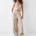 Summer Backless Hanging Collar Vest Casual Wide Leg Trousers Suit-Fancey Boutique