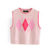 Summer Women All Match Knitted Vest-Pink-Fancey Boutique