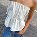 Tube Top Bud Pleated Summer Niche Design Wrap Inner Wear Outer Wear Top-Fancey Boutique