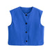 Fall Women Clothing Fashionable All Match Casual Decorated Row Button Vest Top-Fancey Boutique