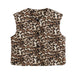 Fall Women Clothing Fashionable All Match Casual Decorated Row Button Vest Top-Leopard-Fancey Boutique