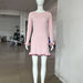 Wave Edge Dress Sexy Tight Wooden Ear Curling Knitted Dress Long Sleeve Ball Autumn Winter-Fancey Boutique