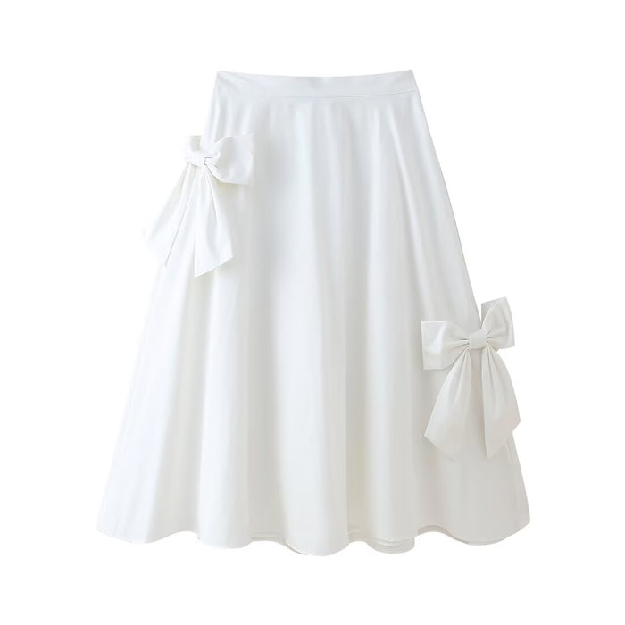 Solid Color Skirt Women Clothing Summer Row Skirt-White-Fancey Boutique